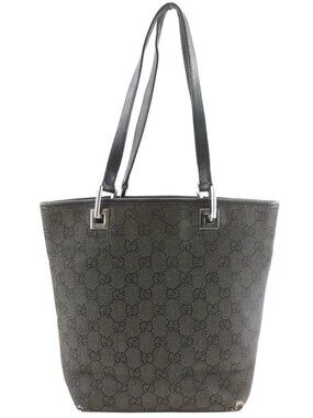 GUCCI GG denim Tote Bag 31244 black denim Women